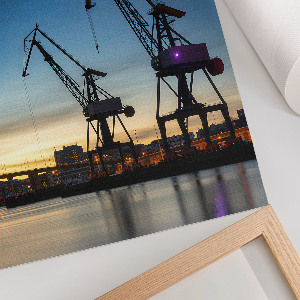 Wall print featuring an industrial landscape