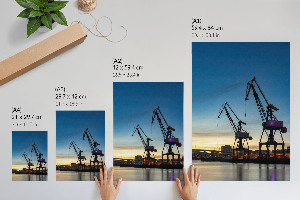 Wall print featuring an industrial landscape