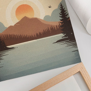 Decorative poster Norrbotten illustration