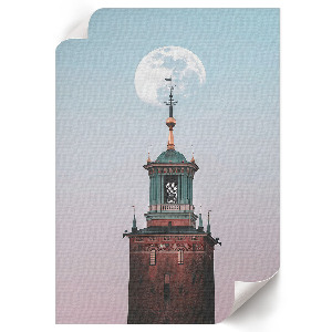 Wall art depicting the Moon Tower