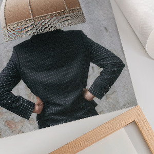 Surrealism wall print lampshade