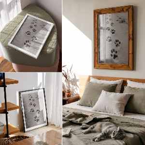 Art print depicting animal tracks