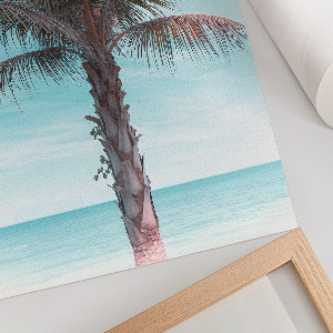 Wall art with an exotic palm tree motif