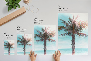 Wall art with an exotic palm tree motif