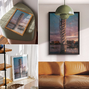 Wall print Twisted Tower