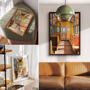 Art print Interior of the wagon