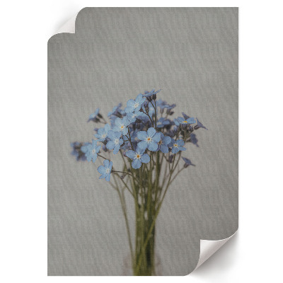 Decorative poster Blue flowers