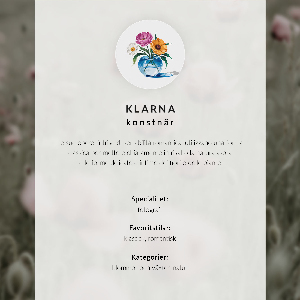 Decorative poster with blue flowers