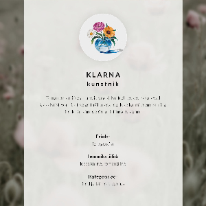 Decorative poster with blue flowers