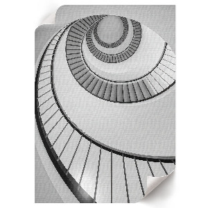 Decorative poster showing a spiral staircase