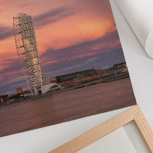 Wall print with a city panorama