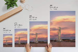 Wall print with a city panorama