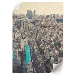 Decorative poster depicting an urban landscape