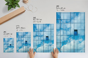 Poster showing a glass facade