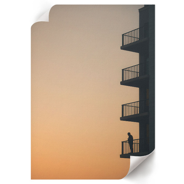 Wall print titled "Evening Balcony"