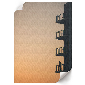 Wall print Evening balcony