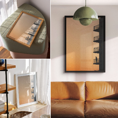 Wall print Evening balcony