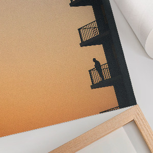 Wall print Evening balcony