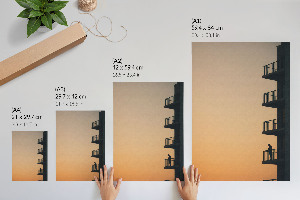 Wall print Evening balcony