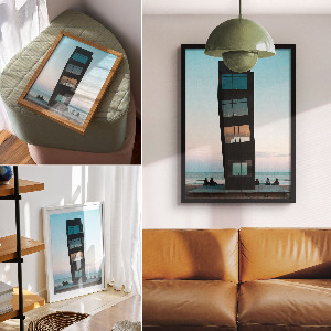Art print featuring modern architecture