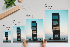 Art print featuring modern architecture