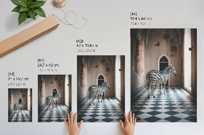 Decorative poster Zebra in architecture