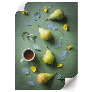 Poster with a pears composition