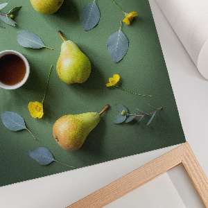 Poster with a pears composition