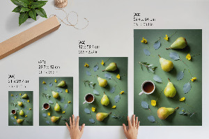 Poster with a pears composition