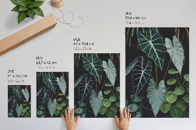 Wall art Green leaves