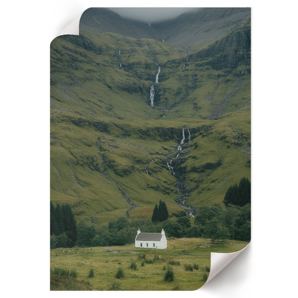 Poster featuring a mountain landscape