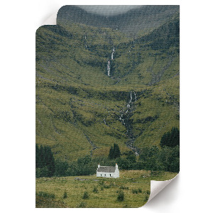 Poster featuring a mountain landscape
