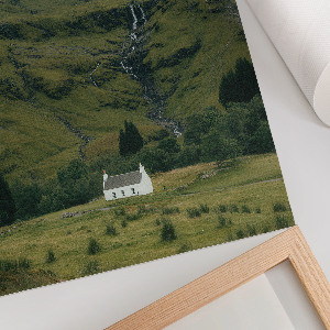Poster featuring a mountain landscape