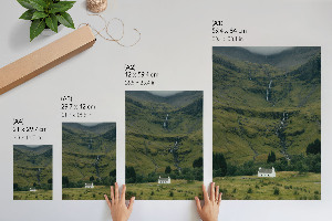 Poster featuring a mountain landscape