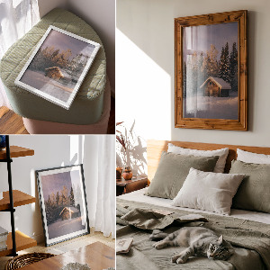 Poster Winter cottage