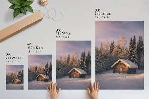 Poster Winter cottage