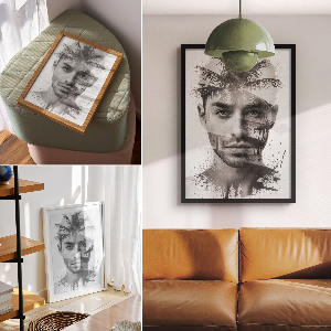 Art print Attractive man