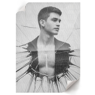 Decorative poster Monochrome portrait