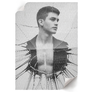 Decorative poster Monochrome portrait