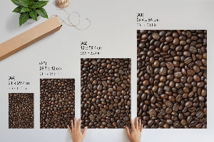 Poster showing coffee beans