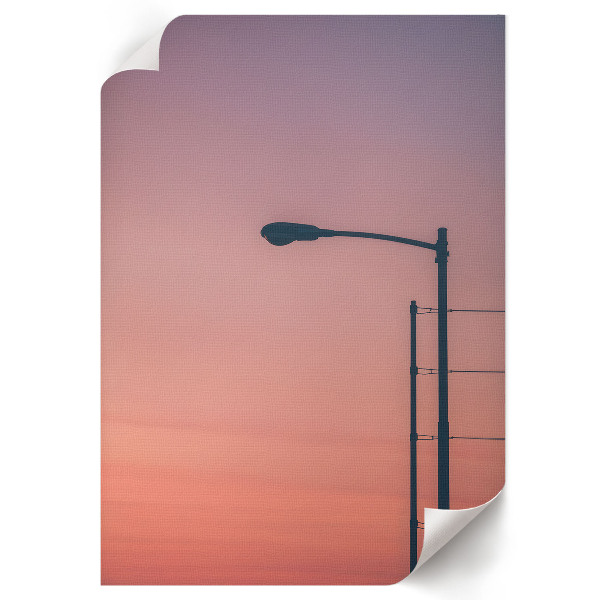 Wall art featuring a street lamp motif