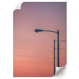Wall art featuring a street lamp motif