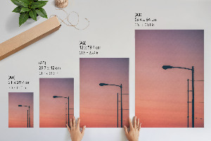 Wall art featuring a street lamp motif
