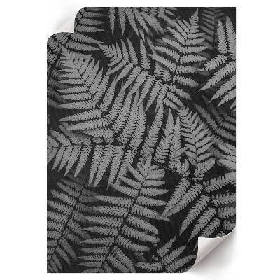 Wall print Black and white ferns