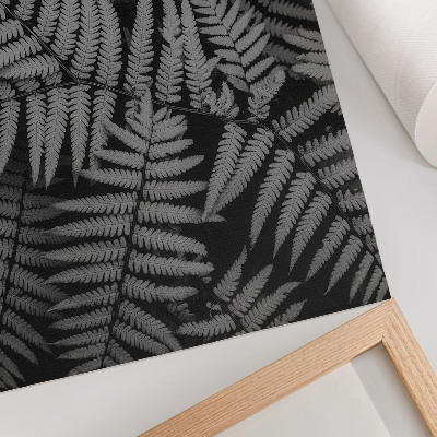Wall print Black and white ferns