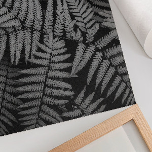 Wall print Black and white ferns
