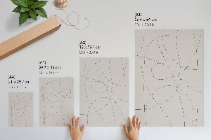 Art print with subtle line design