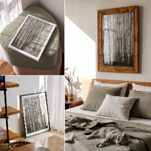 Decorative poster Birches and peace