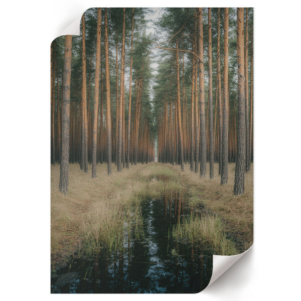 Wall print Forest symmetry