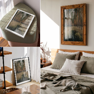 Wall print Forest symmetry